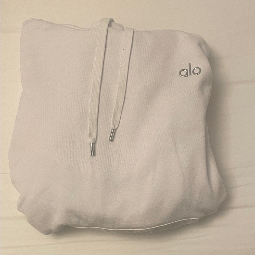 ALO Yoga White Hoodie Sweater